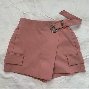 Bershka Size 00 Women Junior 3 Pink Skort with silver detail